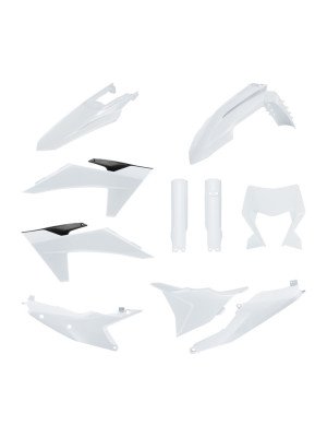 KTM 2024-2025 PLASTMASINIŲ DETALIŲ RINKINYS POLISPORT BALTI